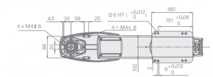 Полезная нагрузка 3 кг, 400-мм робот SCARA EVS3-400H, размер 2