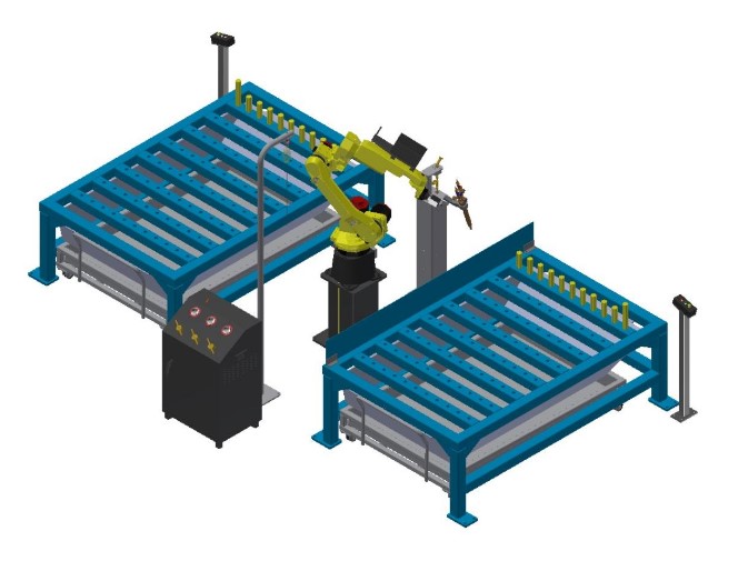 Стандартная конфигурация роботизированного рабочего места для огневой резки
